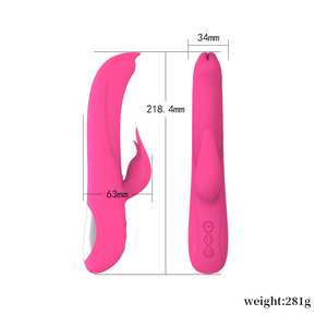 Nuevo Vibrador Conejo Rojo Rosa 2026, Estimulación del Clítoris y Punto G, Vibración de <span class=keywords><strong>Doble</strong></span> Cabeza, Silicona Suave, Juguetes Sexuales para Mujeres Adultas - Product Image 6