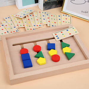 ของเล่นไม้เสริมพัฒนาการสำหรับเด็กก่อนวัยเรียน, ของเล่นเสริมทักษะแบบเลื่อนปริศนา, ของเล่นพกพาสำหรับเดินทาง, เกมจับคู่สีและรูปทรงแบบมอนเตสซอรี่ - Product Image 5