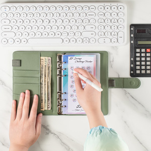 100 Phong Bì tiết kiệm thách thức A5 Ngân Sách chất kết dính thách thức PU da Ngân Sách 100 Phong Bì tiền tiết kiệm chất kết dính - Product Image 4