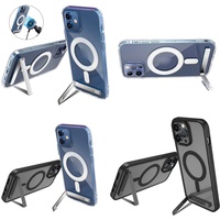 Casing Ponsel Magnetik dengan Penyangga untuk iPhone Seri 16 15 Pro Max 17 Air 14 13 12 Plus 11 Aksesoris Ponsel dengan Kickstand