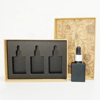 Emballage personnalisé pour cosmétiques et soins de la peau, boîte cadeau en papier, emballage pour flacon de parfum et d'huile essentielle, doublure en éponge, laminage mat, recyclable