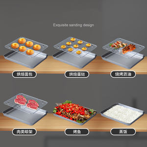 304 acier inoxydable métal ustensiles de cuisson <span class=keywords><strong>moule</strong></span> et fil support de refroidissement ensemble pour four accessoires de cuisson - Product Image 5