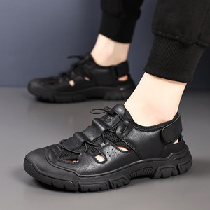 Men Outdoor Sandals <b>Open</b> Toe Mesh Lining Rubber Outsole EVA Midsole Lace-<b>up</b> Casual Summer Shoes Vietnam Made - Product Image 4