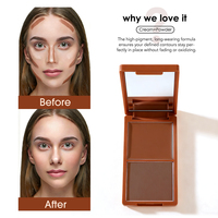 Palette de contour crémeuse pour le visage, palette de poudre pressée mate pour le contour du visage, marque privée