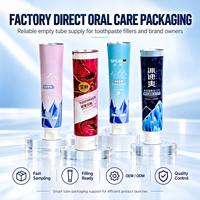 Tube de dentifrice laminé en aluminium et plastique de 50 ml, emballage personnalisé pour soins bucco-dentaires imprimé UV