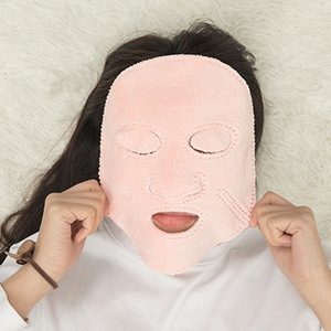 Masque facial chauffant Jiemeirui 24x24 cm, serviette en microfibre pour soin du visage, pour usage en salon de beauté - Product Image 1