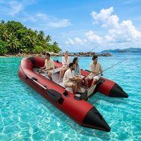 Bateau pneumatique d'assaut de 4 m (13,1 pi) pour 7 personnes, avec plancher en aluminium et transom, en PVC, pour la plongée sous-marine