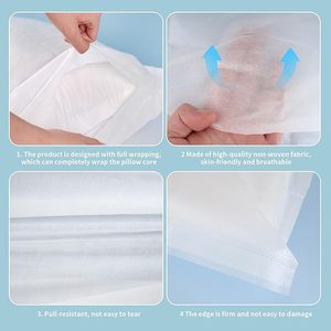 Funda de Almohada Desechable Práctica, Ligera, de Tela No Tejida, <span class=keywords><strong>para</strong></span> Uso Diario en el Hogar y de Viaje - Product Image 5