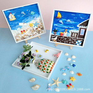 Kit de Manualidades para el Día de la Madre, Mosaico Cuadrado Tridimensional, Caja Blanca Pequeña con Patrones, Adornos Creativos, Bolsa de Materiales para Niños - Product Image 1