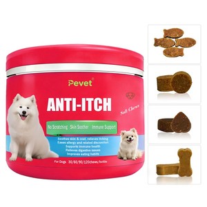 Pevet Anti-Démangeaisons Soft Chews pour Chiens <span class=keywords><strong>Antifongique</strong></span> Antibactérien pour la Perte de Poil, les Rougeurs, les Desquamation, les Croûtes, la Teigne – Fini les Démangeaisons - Product Image 2