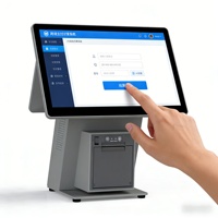 Terminal de point de vente durable avec écran tactile 15,6 pouces, tout-en-un, compatible NFC, lecteur de codes-barres, machine de caisse pour supermarché