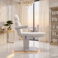 Table de massage et de soin esthétique moderne de luxe personnalisable en acier inoxydable pour salon de beauté et spa