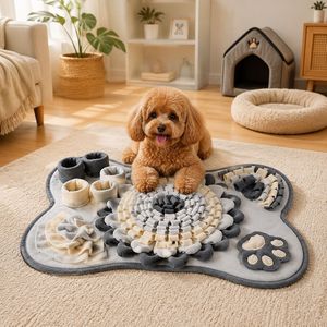 Tappetino Olfattivo per Cani a Forma di Osso in Velluto, Gioco Interattivo per Addestramento Olfattivo e Alimentazione Lenta, Giocattolo di Arricchimento per Cuccioli per Uso Quotidiano - Product Image 4