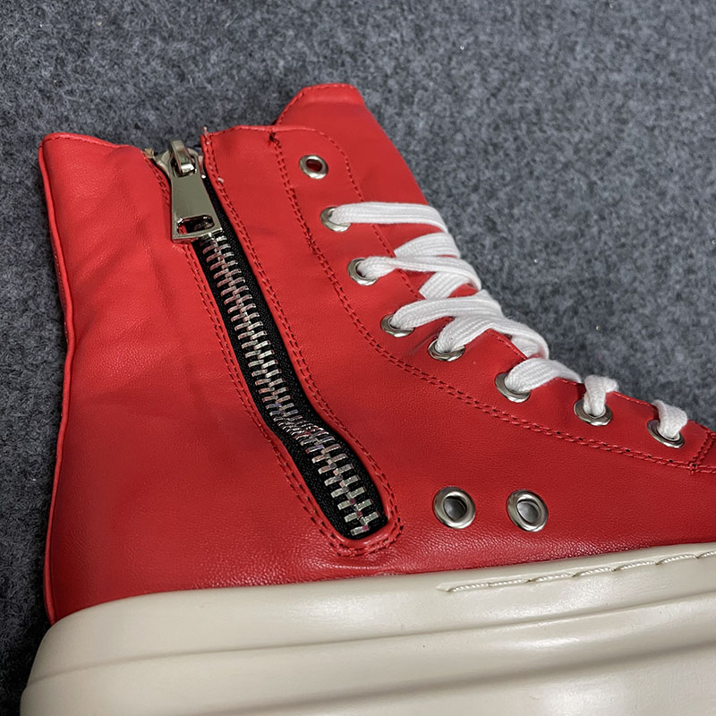Casual Canvas Shoes Luxury Trainers Ankle Lace Up Women Sneaker Zip  Hip Hop Streetwear Flat Chunky Sneaker Shoes