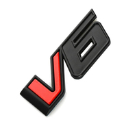 Autocollant auto-adhésif en plastique ABS personnalisé, lettres numérotées V6, lettres de capot de voiture pour carrosserie