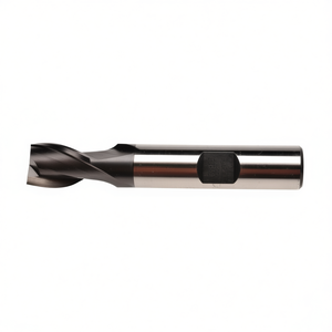 Fresa HSS-Co estándar Ttake TA1414 con recubrimiento TiAlN, helicoidal de 30 grados, corta para ranuras, 2 filos de corte, vástago Weldon - Product Image 2
