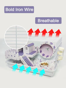 YOELLEN Venta al por mayor multifuncional multicolor hurón hámster conejillo de indias <span class=keywords><strong>jaula</strong></span> de lujo transparente y visible <span class=keywords><strong>para</strong></span> el hogar - Product Image 2