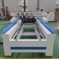 Machine de sculpture sur bois CNC rotative à 4 axes multi-têtes 3D