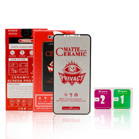 Protecteur d'écran en verre trempé de film souple de confidentialité en céramique mate pour Iphone 7 8 Plus 13 14 15 16 Pro Max Protectores De Pantalla