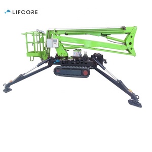 Crawler Teleskopik Elektrik Teleskopik Bisa Ditarik, <span class=keywords><strong>Platform</strong></span> Kerja Udara Karpet Truk Angkat Boom <span class=keywords><strong>Aerial</strong></span> Garpu Derek - Product Image 3