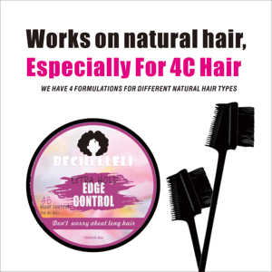 Contrôle des bords noir vegan et bio à tenue moyenne 24h, sans résidus ni écaillage, avec logo personnalisé, pour cheveux bouclés/frisés naturels 4C - Product Image 5