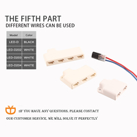 Boite de séparation de câbles Audio, boîte de jonction avec connecteur pour système d'éclairage, Auto-Moto, boîte de jonction 22-18awg, 2 pièces