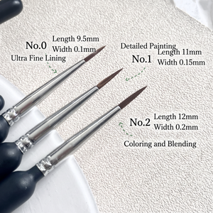 Pincel de Gel para Uñas con Mango de Madera Personalizado al por Mayor, para Arte de Uñas, Acuarela, Mezcla de Colores, Dibujo de Flores y Pintura, para Salón de Manicura - Product Image 5
