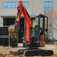 Mini-excavatrices compactes 1-2 tonnes, certifiées CE/EPA/Euro 5, largement utilisées, en vente en gros depuis la Chine, avec livraison gratuite
