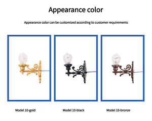 Sculpture de lampadaire en résine colorée réaliste YUNJIE, modèle miniature de paysage de jardin pour la décoration de la maison de vacances et la création de modèles - Product Image 5