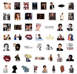 Étiquette décorative «The Vampire diars» en papier Washi, pour fille, cadeaux, maison, mur, voiture, bouteille, ordinateur portable, 50 pièces - Product Image 5