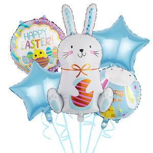 Ensemble de ballons en film d'aluminium Happy Easter Bunny Stars pour décorations de fête d'<span class=keywords><strong>anniversaire</strong></span> et aménagement paysager de vacances - Product Image 4
