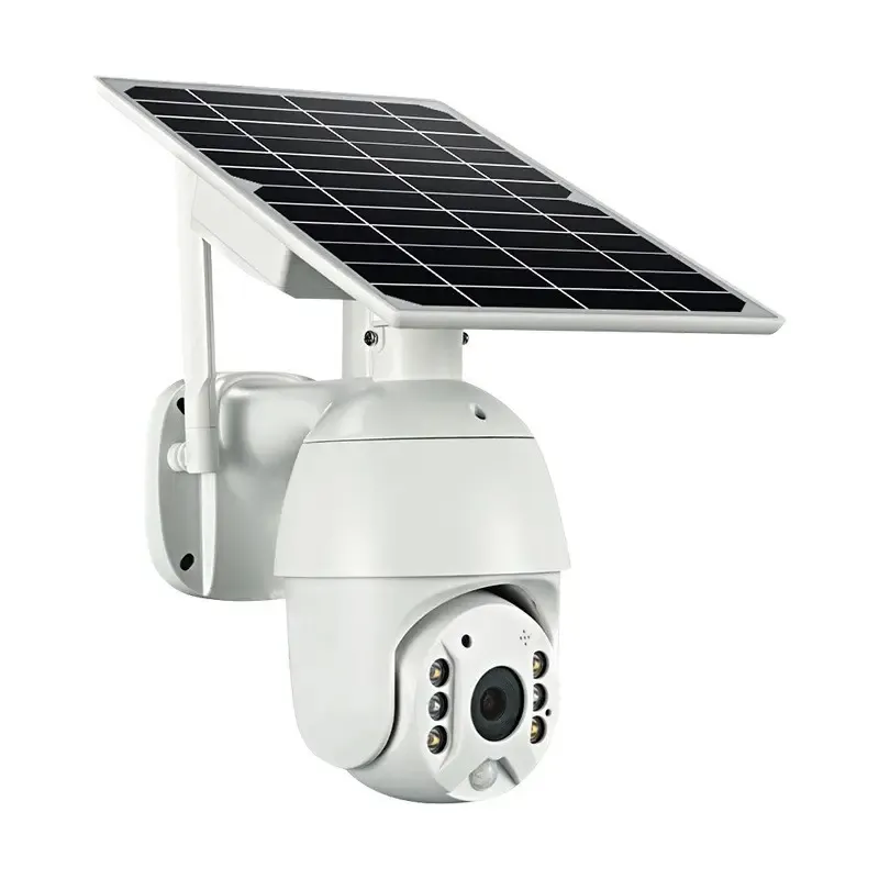 Caméra de sécurité extérieure étanche 360 Angle 4G Batterie sans fil HD 1080P Carte Sim Caméra solaire avec panneau solaire