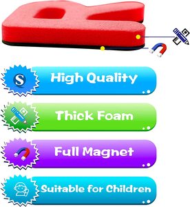 127 Piezas de Letras y Números Magnéticos con Mayúsculas y Minúsculas, Símbolos Incluidos, para el Aprendizaje del Alfabeto, Matemáticas y Otros Juguetes - Product Image 2