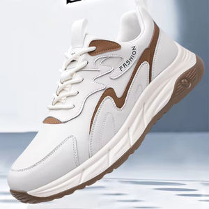 Chaussures de sport en cuir pour hommes, nouveau modèle 2026, style marche, avec design respirant. Chaussures décontractées pour hommes à semelles épaisses et durables. - Product Image 3