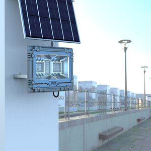 ไฟสปอร์ตไลท์ LED พลังงานแสงอาทิตย์ 500W กันน้ำ IP65 สำหรับสวนภายนอกอาคาร ตัวเรือนอะลูมิเนียม แสงสีขาวกลางวัน 5000K แบบติดตั้งบนพื้นผิว - Product Image 5