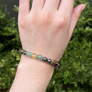 Bracelet en pierre naturelle avec perles de verre colorées, signe du zodiaque, énergie, design professionnel fluide, conditions de paiement flexibles - Product Image 4