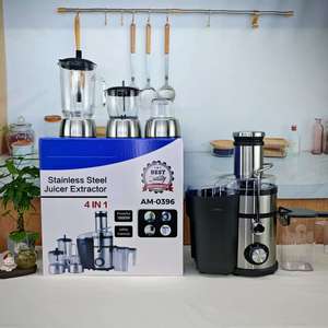 Extracteur de jus 4-en-1 domestique avec séparation des déchets, presse-<span class=keywords><strong>fruits</strong></span> et légumes non filtré, machine à <span class=keywords><strong>fruits</strong></span> entièrement automatique - Product Image 4