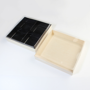 Traiteur pâtisserie Donuts Cake Snack Box avec boeuf Amande Petites boîtes à gâteaux carrées avec fenêtre Container box - Product Image 2