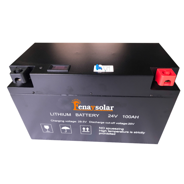 Fenay 24V100ah Lithium Iron Phosphate Battery (LiFePO4) for Home Appliances with 3000-Cycle Long Life