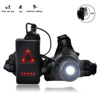 Lampes de course rechargeables USB C pour coureurs, 180 lumens, lampe frontale de poitrine, faisceau réglable, LED, étanche IPX5, commande tactile