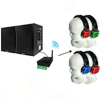Casque sans fil Silent Disco avec lumière LED et 3 canaux ou plus pour club Casque sans fil silencieux