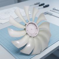 Ventilateurs axiaux à 12 pales en nylon WindRise S14-PAG à angle réglable pour pulvérisateur, moissonneuse, chariot élévateur