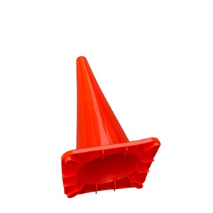 Cône de signalisation routière en PVC rouge réfléchissant prismatique haute intensité de 700 mm pour la sécurité routière et les avertissements de circulation - Product Image 3