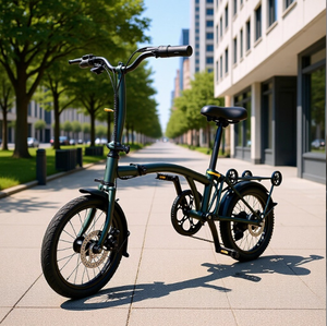 Bicicleta Plegable de 16 Pulgadas, 6 Velocidades, Frenos de Disco Hidráulicos, Cuadro de Acero de Molibdeno de Alta Calidad, Bicicleta Triple Plegable - Product Image 2