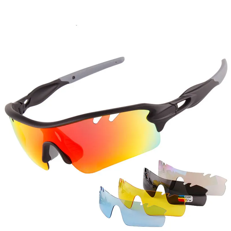 Ganzes Set Sport Sonnenbrille Polarisierte Sonnenbrille Sonnenbrille für Männer Laufen Fahren