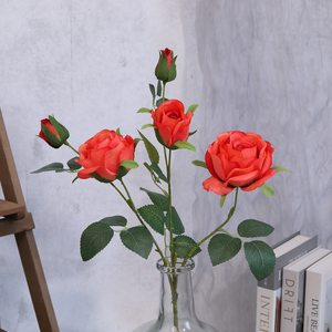 Fleurs artificielles en soie, roses de montagne enneigées, faites à la main, longue durée, décoration moderne pour la maison, accessoires photo, Saint-Valentin, salon - Product Image 4