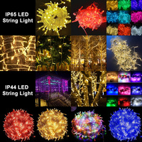 Guirlandes lumineuses LED décoratives de Noël pour l'extérieur, IP65, blanc chaud, vente en gros, pour jardin, paysage, décorations de fête