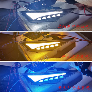 Honda Civic 10th Gen LED <b>Daytime</b> <b>Running</b> <b>Light</b> Turn Signal Lamp Set Transparent Smoked Black ABS Material - Product Image 5