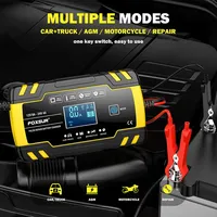 Chargeur de batterie 12V 24V pour moto, voiture, camion, outil de réparation, chargeur AGM pour batteries de véhicules