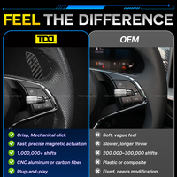 Levas de Cambio Magnéticas TDD de Fibra de Carbono y Aleación de Aluminio para Volante de Skoda Octavia VRS Superb Kodiaq 2019